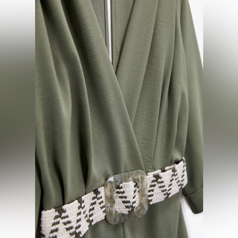 ZARA | Long Belted Jumpsuit - Picture 7 of 8